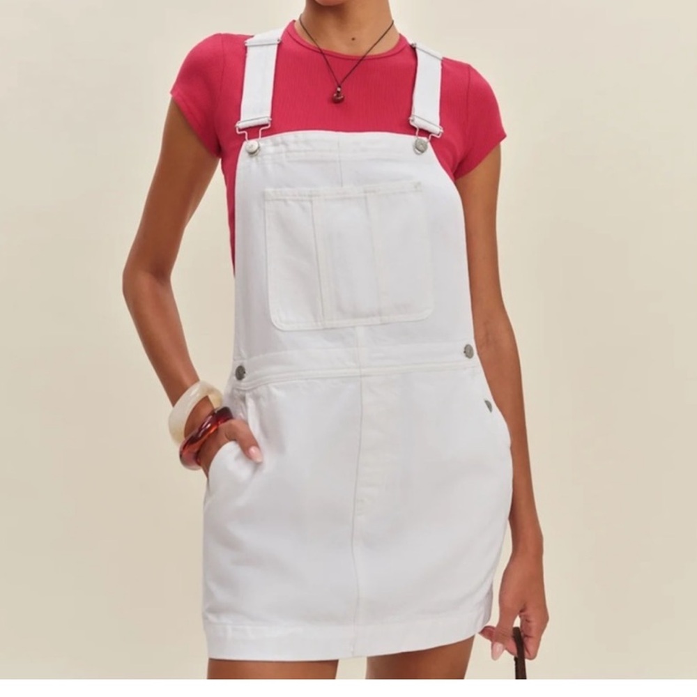 Reformation white Jean mini dress
